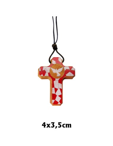 Cruz Confirmacion Madera 4x3cm Roja...