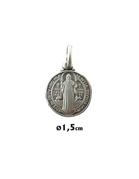 Medalla Plata 14mm San Benito
