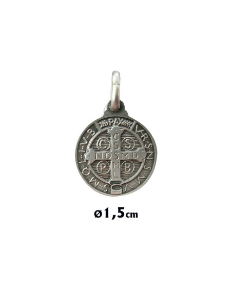 Medalla Plata 14mm San Benito