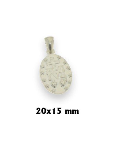 Medalla Con Cadena Plata Rodiada San Benito A Color 16 MM En Caja
