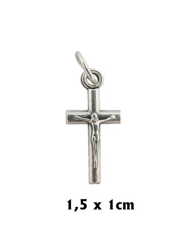 Cruz Metal Eucaristia Niquel 25X22mm