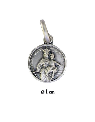 Medalla Plata 10mm Virgen Maria Auxiliadora