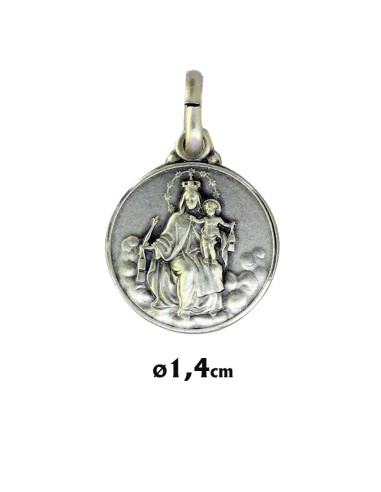 Medalla Plata 14mm Virgen Del Carmen