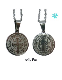 Medalla San Benito Acero 19...
