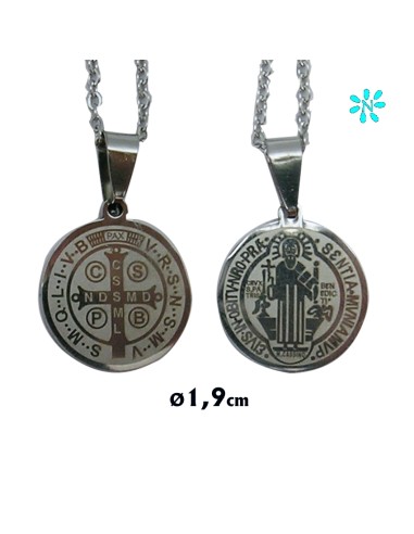 Medalla San Benito Acero 19 MM...
