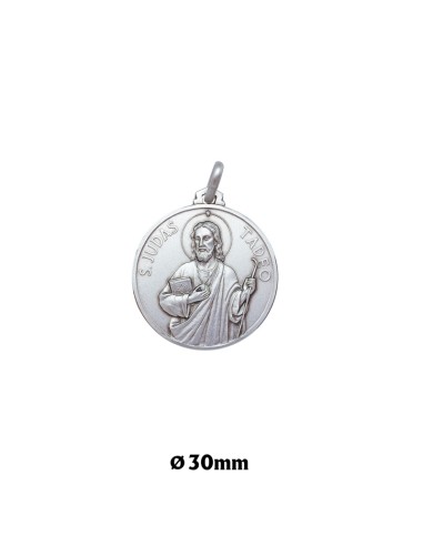 Medalla Plata 30mm San Judas
