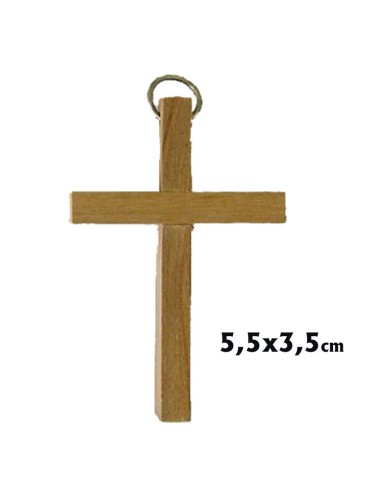 Cruz Madera Olivo 55X35mm Sin Cristo