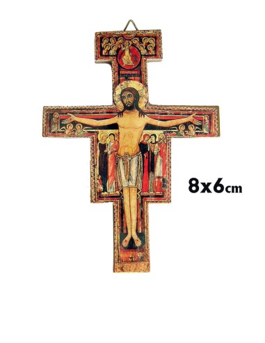 Cruz San Francisco 8X6cm Madera