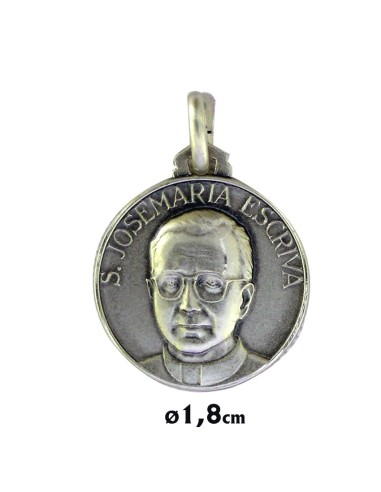 Medalla Plata 18mm San Josemaria Escriva