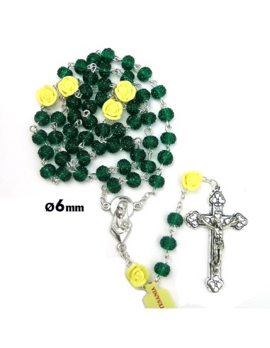 Rosario Cristal Granulado 6Mm Verde...