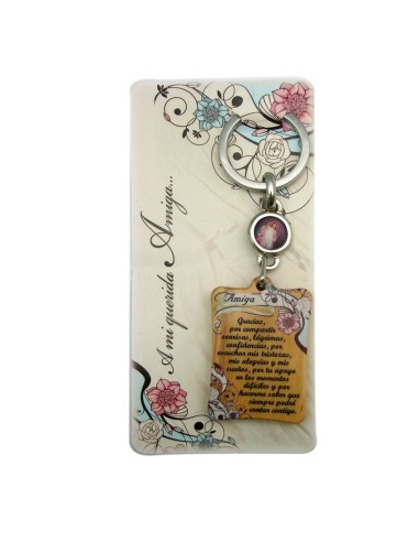 Llavero Madera Olivo Con Texto Para Mama Con Foto Para Personalizar En Blister