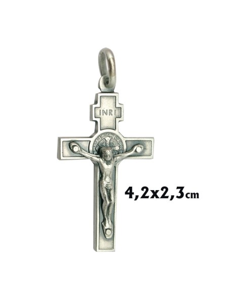 Cruz Plata San Benito 42X23mm