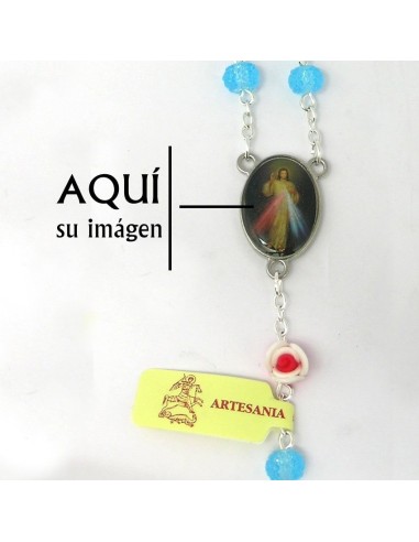 Rosario Cristal Granulado 6Mm Azul...