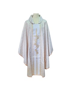 Rosario cristal azul con...