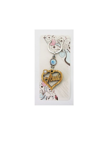 Llavero Madera Olivo Forma Corazon Hijo Con Foto Para Personalizar En Blister