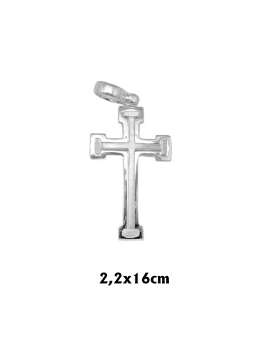 Cruz Plata 29X19mm Con Cruz Resaltada...