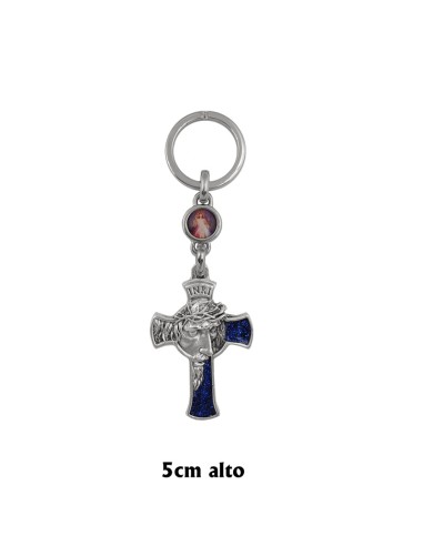 Llavero Decena San Benito Madera Con Cruz