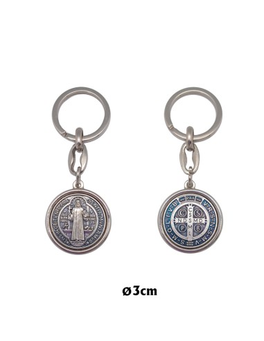 Llavero Metal  Medalla San Benito 30mm