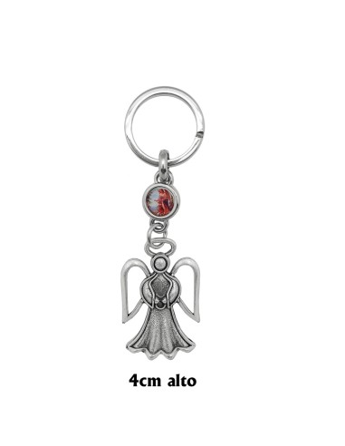 Llavero Metal 5 x 4 cm Cristo Esmalte Azul