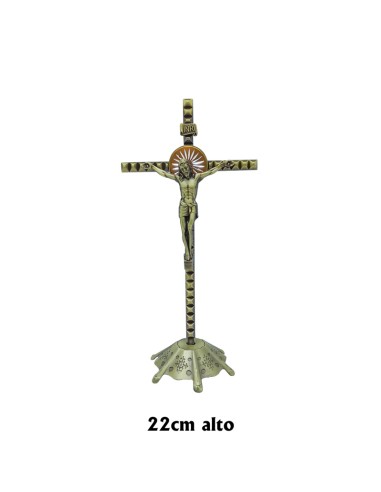 Cruz Metal Picos Cuero Base Con...