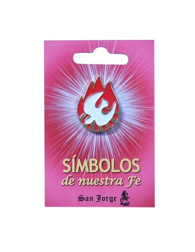 Pin Paloma Con Llama Fuego