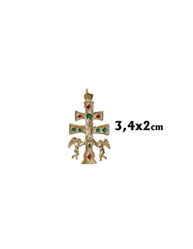 Cruz Caravaca Dorada 34X20mm