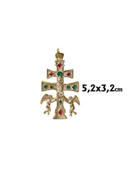 Cruz Caravaca Dorada 5. 2X3. 2Cm