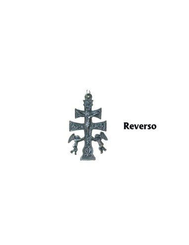 Cruz Caravaca Plateada 34X20mm