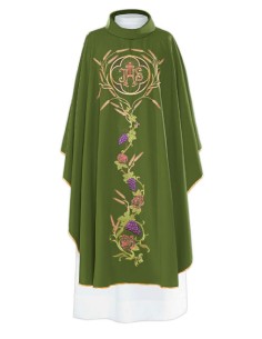 Casulla Bordada Curz Larga...