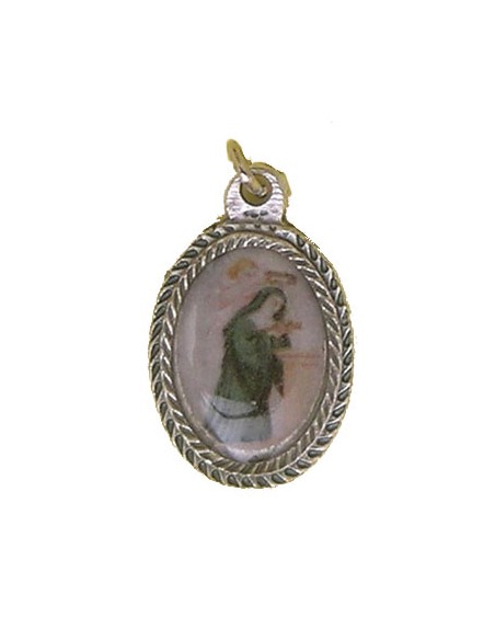 Medalla Metal Trenzada Oval 18X13mm Con Foto Resina Personalizado