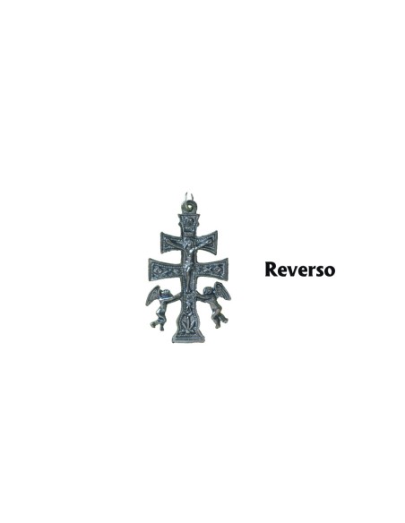 Cruz Caravaca Plateada 34X20mm