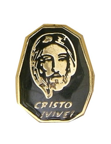 Medallon San Benito 9cm Metal Caja Trasparente Esmaltada