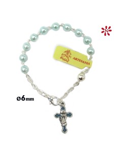 Brazalete Perla Celeste 6mm...