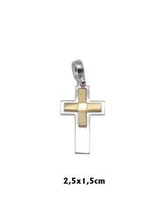 Cruz Plata 25X15mm Con Cruz...
