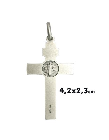 Cruz Plata San Benito 42X23mm