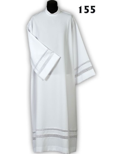 Alba Lisa Blanca Con 2 Vainicas Cremallera Al Hombro N12 T155