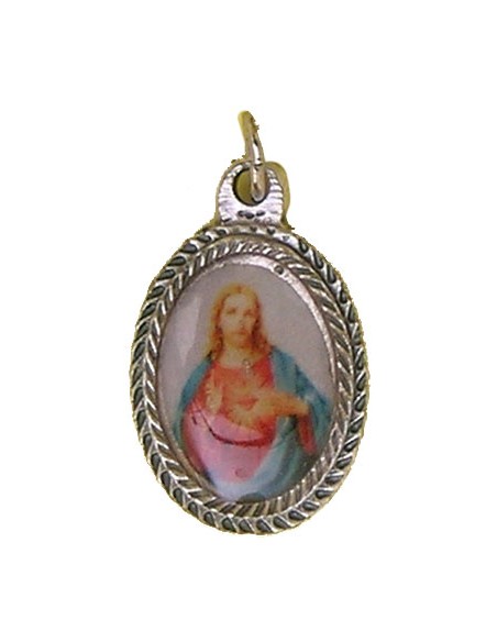 Medalla Metal Trenzada Oval 18X13mm Con Foto Resina Personalizado