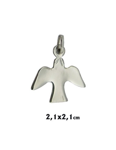 Colgante Plata Paloma Maciza 2.1x2.1Cm