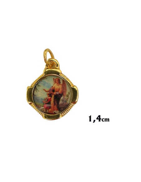 Medalla Metal San Benito 20Mm Con Esmalte Colores