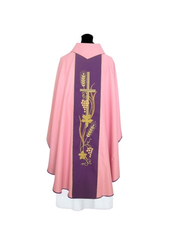Alba Lisa Bordada 3 Cruces Jerusalen Doradas Cremallera Al Hombro N31 Talla 160