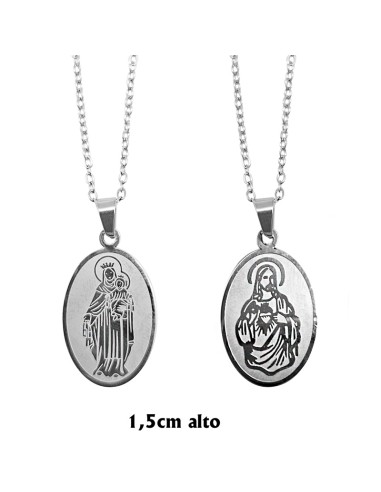 Medalla Escapulario Oval Acero...