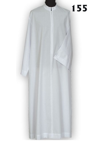 Alba Lisa Blanca Sencilla Cremallera Delantera T155