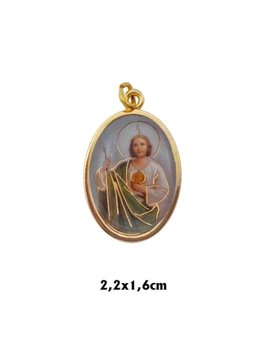 Medalla Metal Dorada Oval Foto Brillo...