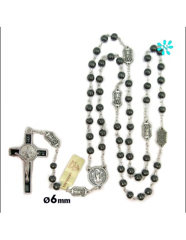 Rosario Ematite San Benito 6Mm Paters...