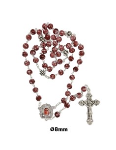 Rosario Cristal 8Mm Marron...