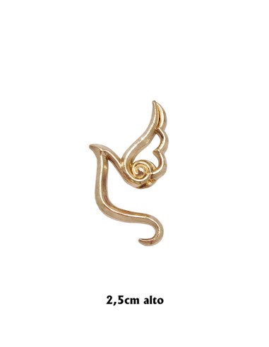 Pin Paloma Silueta Dorada