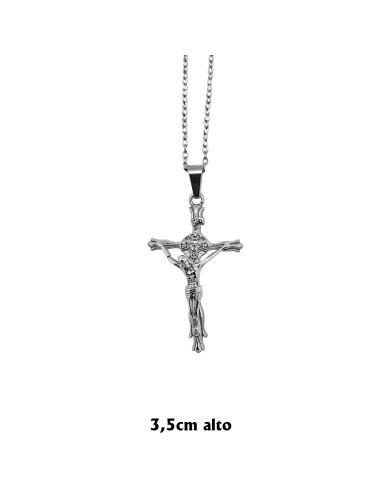 Cruz Acero 40X29mm Cuerpo al Aire con...