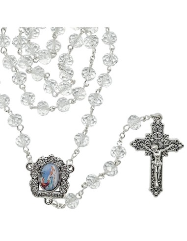 Rosario Cristal Trasparente Oval 8X6mm