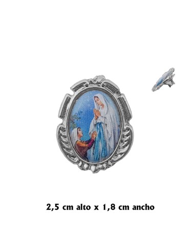 Pin Oval Plateado Con Reborde...