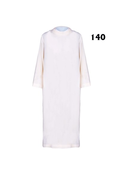 Alba Lisa Blanca Cremallera Delante Cuello Redondo